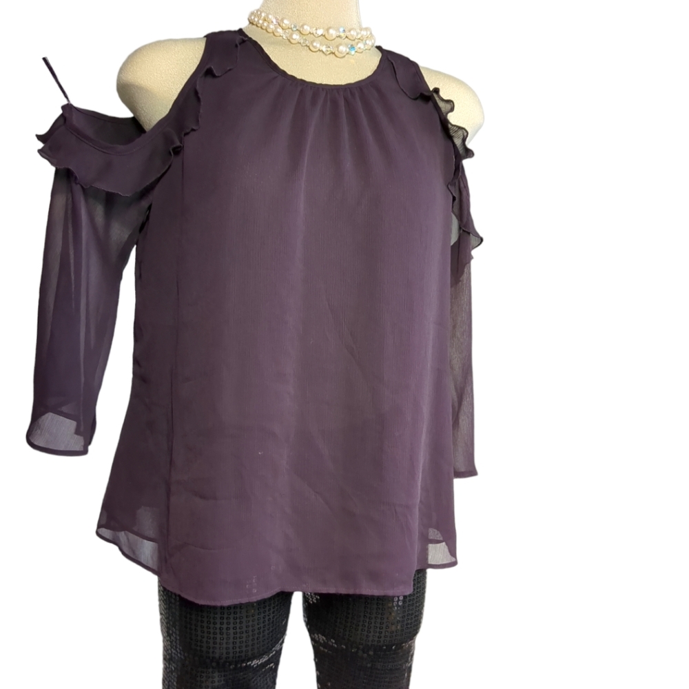 Dynamite Elegant Open Shoulder 3/4 Sleeves maroon Size M